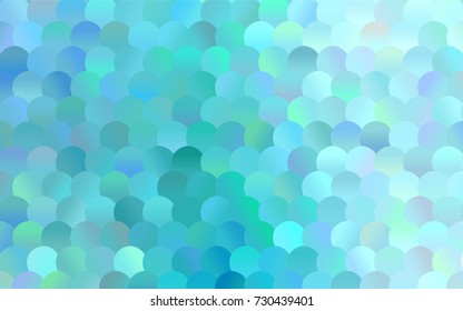 Light Green vector red pattern of geometric circles, shapes. Colorful mosaic banner. Geometric background with colored disks.