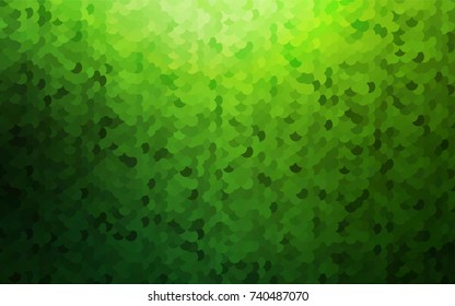 Light Green vector red pattern of geometric circles, shapes. Colorful mosaic banner. Geometric background with colored disks.