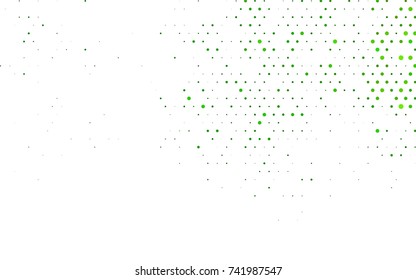 Light Green vector red pattern of geometric circles, shapes. Colorful mosaic banner. Geometric background with colored disks.