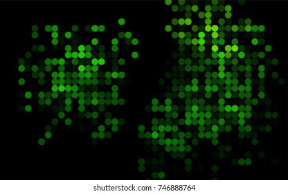 Light Green vector red pattern of geometric circles, shapes. Colorful mosaic banner. Geometric background with colored disks.