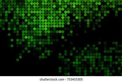 Light Green vector red pattern of geometric circles, shapes. Colorful mosaic banner. Geometric background with colored disks.