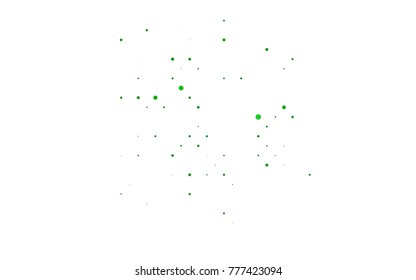 Light Green vector red pattern of geometric circles, shapes. Colorful mosaic banner. Geometric background with colored disks.