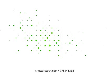 Light Green vector red pattern of geometric circles, shapes. Colorful mosaic banner. Geometric background with colored disks.