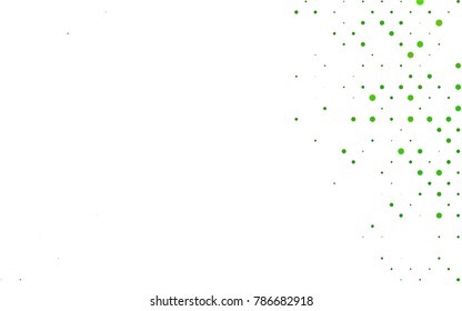 Light Green vector red pattern of geometric circles, shapes. Colorful mosaic banner. Geometric background with colored disks.