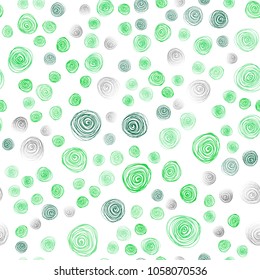 Light Green vector seamless abstract doodle template. Decorative illustration with doodles on abstract template. Completely new template for your business design.