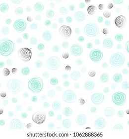 Light Green vector seamless abstract doodle pattern. Brand-new colored illustration in blurry style with flowers. Doodle design can be used for your web site.