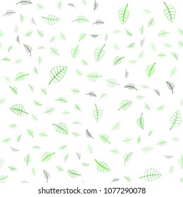 Light Green vector seamless  abstract doodle background. New colorful illustration in doodle style with leaves. Doodle design can be used for your web site.