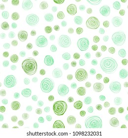 Light Green vector seamless abstract doodle template. Modern geometrical abstract illustration with flowers. Completely new template for your business design.