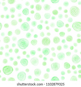 Light Green vector seamless abstract doodle wallpaper. flowers on elegant natural pattern with gradient. Completely new design for your business.