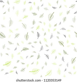 Light Green vector seamless  abstract doodle template. Modern geometrical abstract illustration with leaves. Brand-new style for your business design.