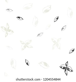 Light Green vector seamless abstract pattern with leaves. Creative illustration in blurred style with leaves. Template for business cards, websites.