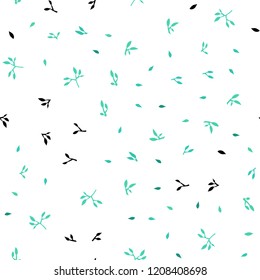 Light Green vector seamless abstract background with leaves. Modern geometrical abstract illustration with leaves. Pattern for trendy fabric, wallpapers.