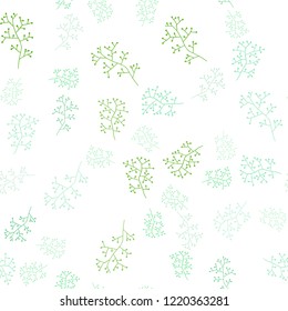 Light Green vector seamless abstract design with branches. An elegant bright illustration with leaves and branches. Design for wallpaper, fabric makers.