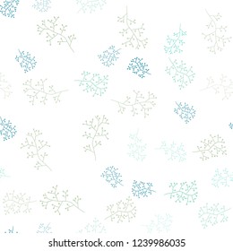 Light Green vector seamless abstract design with branches. Modern abstract illustration with leaves and branches. Design for wallpaper, fabric makers.