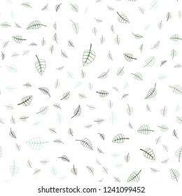 Light Green vector seamless  abstract doodle pattern. Doodle illustration of leaves in Origami style with gradient. The best blurred design for your business.