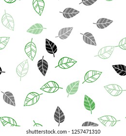 Light Green vector seamless abstract design with leaves. leaves on elegant natural pattern with gradient. Design for textile, fabric, wallpapers.