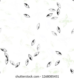 Light Green vector seamless abstract pattern with leaves. Brand new colored illustration in blurry style with leaves. Pattern for trendy fabric, wallpapers.