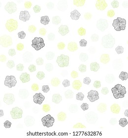 Light Green vector seamless abstract design with flowers. Creative illustration in blurred style with flowers. Pattern for design of fabric, wallpapers.