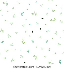 Light Green vector seamless abstract design with leaves. Creative illustration in blurred style with leaves. Pattern for design of fabric, wallpapers.