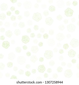 Light Green vector seamless abstract design with flowers. Doodle illustration of flowers in Origami style. Design for wallpaper, fabric makers.