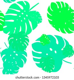 Light Green vector seamless abstract backdrop with leaves. leaves on blurred abstract background with gradient. Template for business cards, websites.