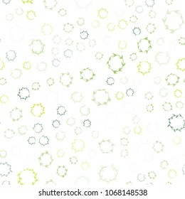 Light Green vector seamless  backdrop with dots. Blurred bubbles on abstract background with colorful gradient. Pattern can be used for ads, leaflets.