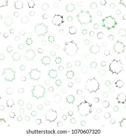 Light Green vector seamless  backdrop with dots. Illustration with set of shining colorful abstract circles. Pattern can be used for beautiful websites.