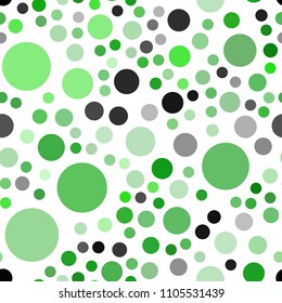 Light Green vector seamless backdrop with dots. Blurred decorative design in abstract style with bubbles. Beautiful design for your business advert.