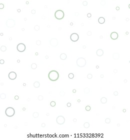 Light Green vector seamless backdrop with dots. Modern abstract illustration with colorful water drops. Pattern can be used for ads, leaflets.