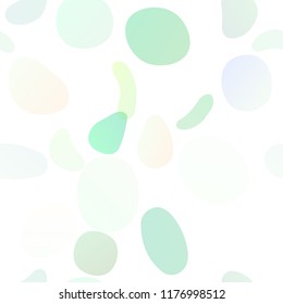 Light Green vector seamless backdrop with dots, spots. Colorful illustration with blurred circles in nature style. Pattern for design of window blinds, curtains.