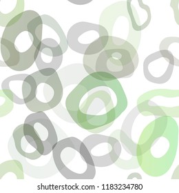 Light Green vector seamless backdrop with dots, spots. Blurred decorative design in abstract style with bubbles. Trendy design for wallpaper, fabric makers.