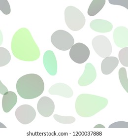 Light Green vector seamless backdrop with dots, spots. Glitter abstract illustration with blurred drops of rain. Template for business cards, websites.