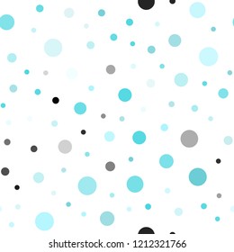 Light Green vector seamless backdrop with dots. Glitter abstract illustration with blurred drops of rain. Trendy design for wallpaper, fabric makers.