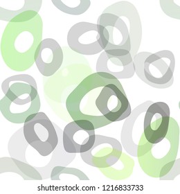 Light Green vector seamless backdrop with dots, spots. Abstract illustration with colored bubbles in nature style. Design for textile, fabric, wallpapers.