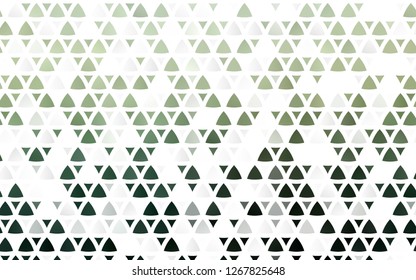 Light Green vector seamless backdrop with lines, triangles. Triangles on abstract background with colorful gradient. Pattern for trendy fabric, wallpapers.