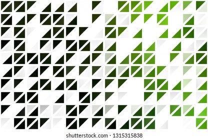 Light Green vector seamless backdrop with lines, triangles. Abstract gradient illustration with triangles. Pattern for design of window blinds, curtains.