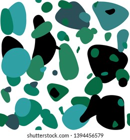 Light Green vector seamless backdrop with dots. Blurred decorative design in abstract style with bubbles. Pattern for design of fabric, wallpapers.