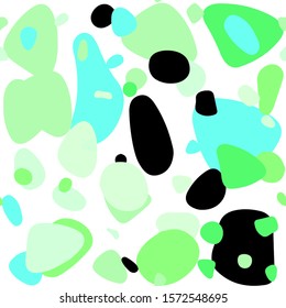 Light Green vector seamless backdrop with dots. Glitter abstract illustration with blurred drops of rain. Template for business cards, websites.
