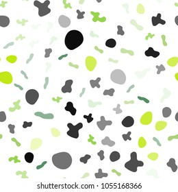 Light Green vector seamless background with bent lines. A sample with blurred bubble shapes. A completely new template for your business design.
