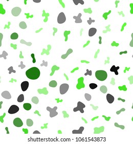 Light Green vector seamless background with bubble shapes. Blurred geometric sample with gradient bubbles.  Brand-new design for your ads, poster, banner.