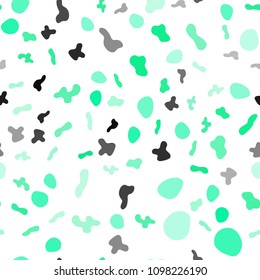 Light Green vector seamless background with bubble shapes. Blurred geometric sample with gradient bubbles.  The elegant pattern for brand book.