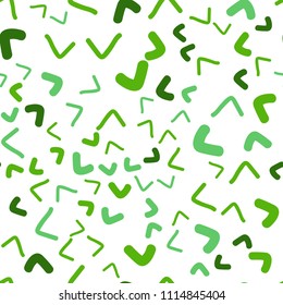 Light Green vector seamless  background with curved circles. Creative illustration in halftone marble style with gradient. A completely new template for your business design.