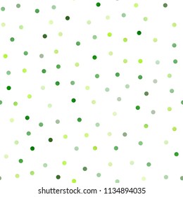 Light Green vector seamless background with bubbles. Glitter abstract illustration with blurred drops of rain. Beautiful design for your business natural advert.