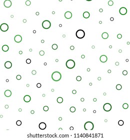 Light Green vector seamless background with bubbles. Blurred decorative design in abstract style with bubbles. Pattern can be used for futuristic ad, booklets.
