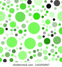 Light Green vector seamless background with bubbles. Modern abstract illustration with colorful water drops. Beautiful design for your business advert.