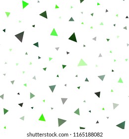 Light Green vector seamless background with triangles. Beautiful illustration with triangles in nature style. Modern template for your landing page.