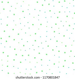 Light Green vector seamless background with bubbles. Blurred bubbles on abstract background with colorful gradient. Design for textile, fabric, wallpapers.