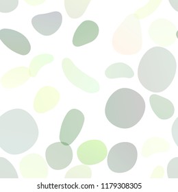 Light Green vector seamless background with bubbles. Illustration with set of shining colorful abstract circles. Pattern for trendy fabric, wallpapers.