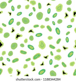 Light Green vector seamless background with bubbles. Blurred bubbles on abstract background with colorful gradient. Pattern for trendy fabric, wallpapers.