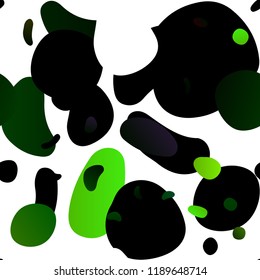 Light Green vector seamless background with bubbles. Abstract illustration with colored bubbles in nature style. Pattern for design of fabric, wallpapers.